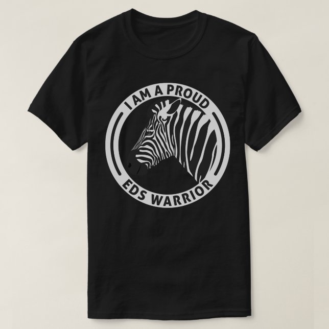 Ehlers Danlos Awareness Proud EDS Warrior Zebra T Shirt (Design framsida)