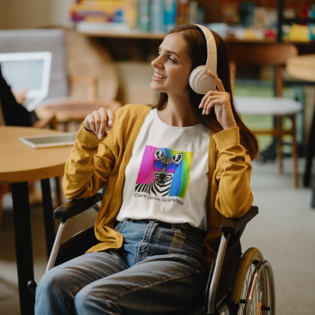 Ehlers Danlos Awareness Zebra T-Shirt (Spread Ehlers Danlos Awareness with this colorful zebra tri-blend t-shirt! )