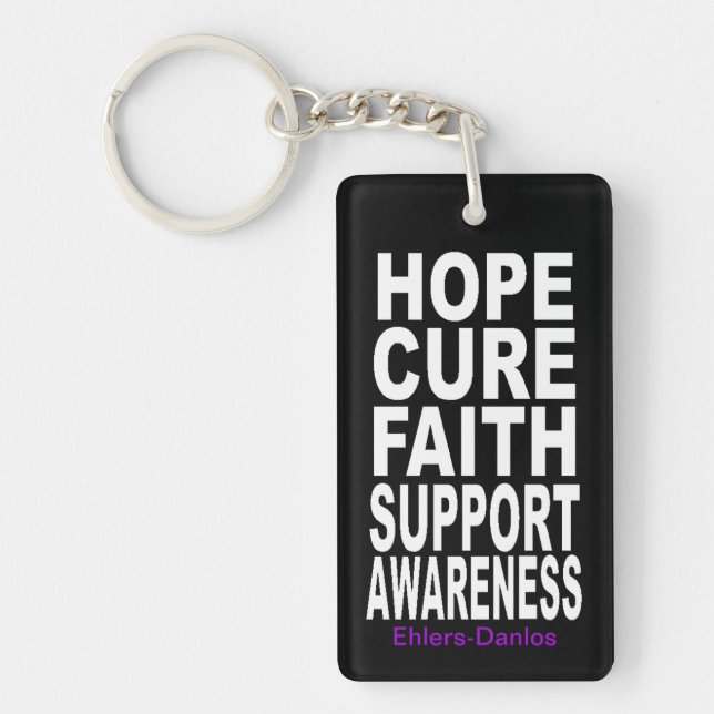 Ehlers Danlos medvetenhet Keychains (Framsidan)