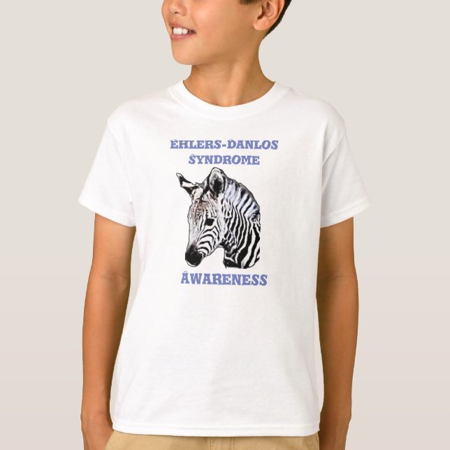 Ehlers-Danlos syndrom medvetenhet barn t-shirt (Framsida)