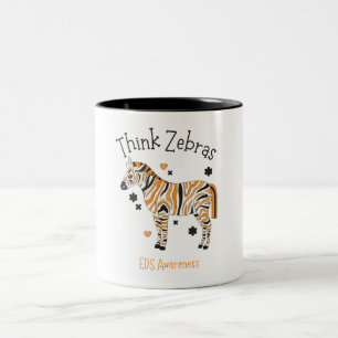 Ehlers Danlos syndrom medvetenhet Söt zebra-mugg Två-Tonad Mugg