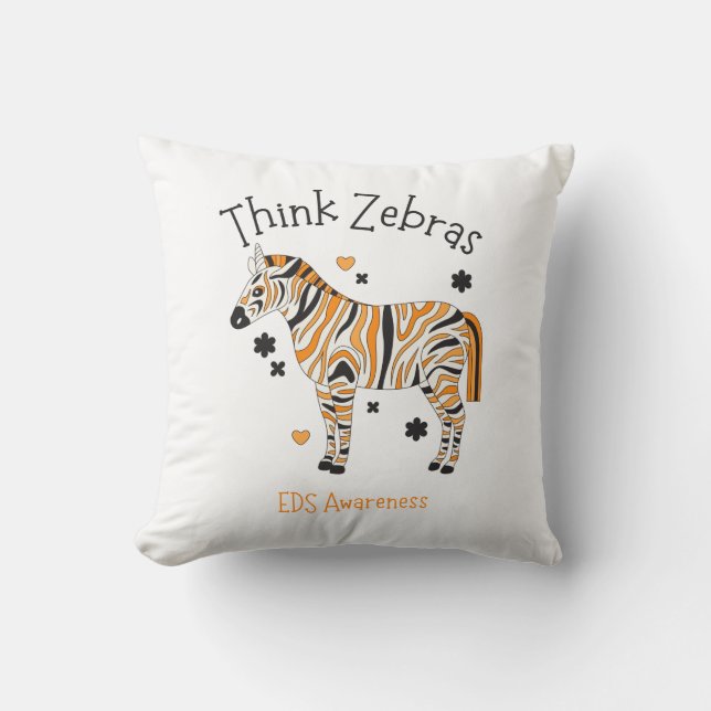Ehlers Danlos syndrom Mysig Zebra Kudd Kudde (Framsida)