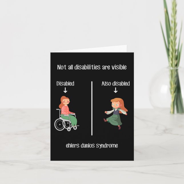 Ehlers Danlos Syndrome är inte alla funktionshinde Kort (Framsida)