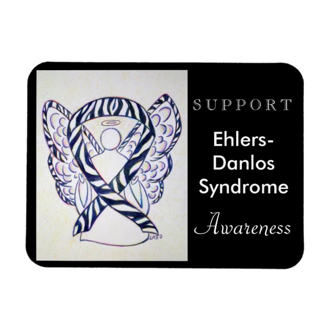 Ehlers-Danlos Syndrome Awareness Angel Magnet (Horisontell)