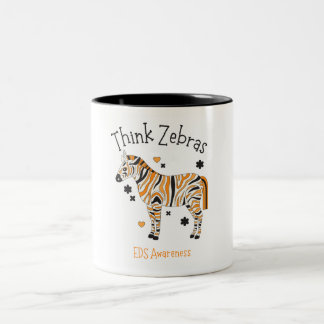 Ehlers Danlos Syndrome Awareness Cute Zebra Mug Två-Tonad Mugg