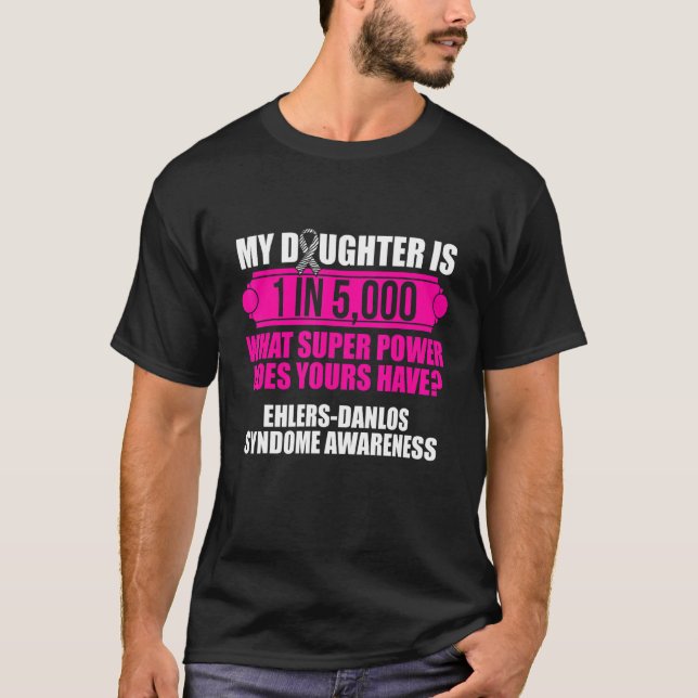 Ehlers Danlos Syndrome Awareness DaughWarrior T Shirt (Framsida)