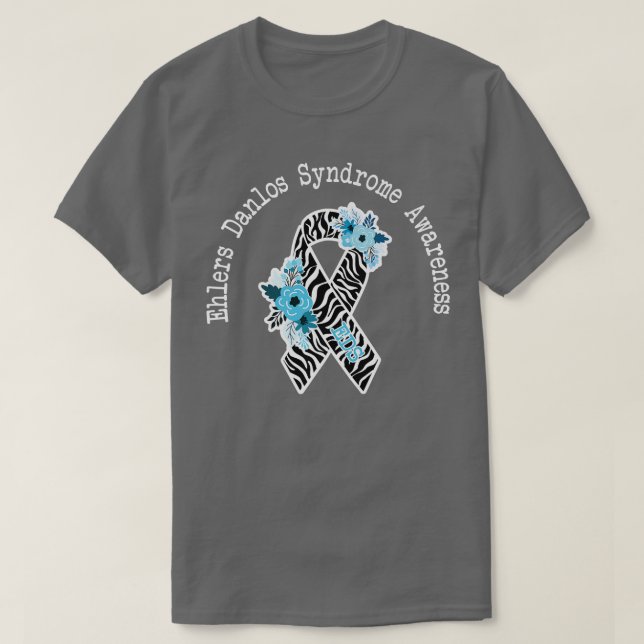 Ehlers Danlos Syndrome Awareness EDS Zibra Ribbon  T Shirt (Design framsida)