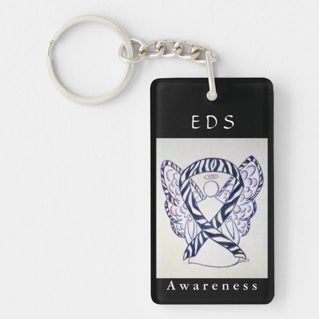 Ehlers-Danlos Syndrome Awareness Ribbon Keychain (Framsidan)