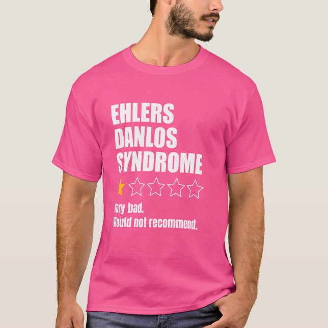 Ehlers Danlos Syndrome Awareness Warrior Support T Shirt (Framsida)