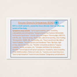 Ehlers Danlos Syndrome EDS-informationskort Visitkort