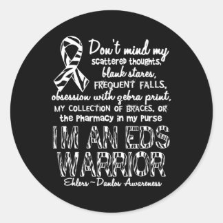 Ehlers Danlos Syndrome (EDS) Warrior Runt Klistermärke