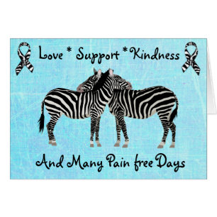 Ehlers-Danlos syndrome EDS Zebra-stödkort Hälsningskort