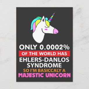 Ehlers Danlos Syndrome - Majestic Unicorn Vykort