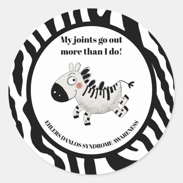Ehlers Danlos Syndrome Runt Klistermärke (Framsida)