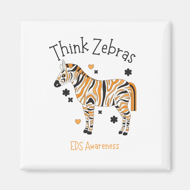 Ehlers Danlos Syndrome Zebra Magnet (Framsidan)