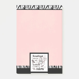 Ehlers-Danlos Syndrome Zebra-medvetande Post-it Block