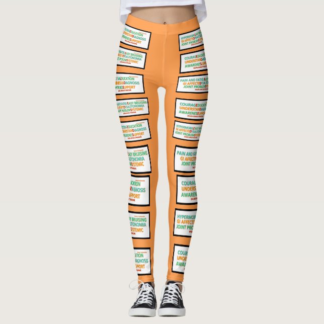 Ehlers Danlos tecken & inspirera orddamasker Leggings (Framsida)