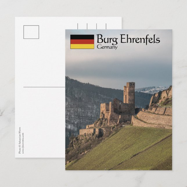 Ehrenfels Castle Tyskland Vykort (Fram/baksida)