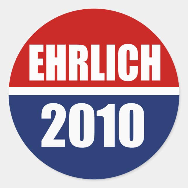 EHRLICH 2010 RUNT KLISTERMÄRKE (Framsida)