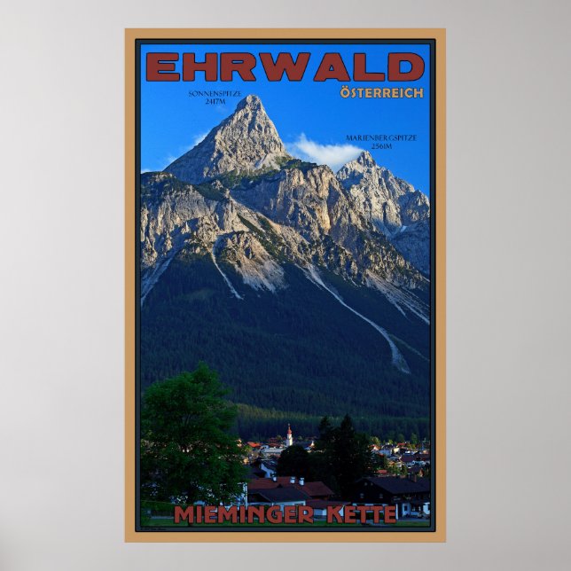 Ehrwald, Österrike Poster (Framsidan)