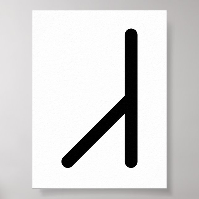 EHWAZ Nordisk runa (Häst, Partnerskap, Rörelse) | Poster (Framsidan)