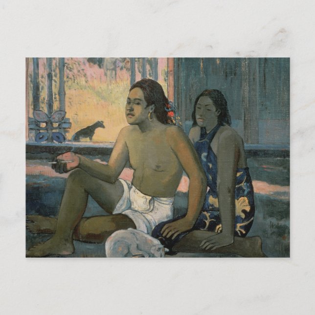 Eiaha Ohipa eller Tahitians i ett rum, 1896 Vykort (Framsida)