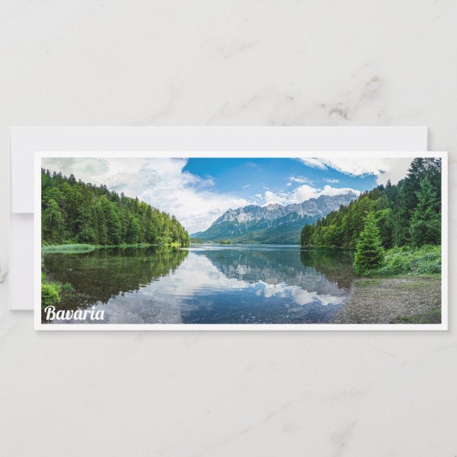 Eibsee sjö i Bayern, Tyskland Inbjudningar (Framsida)
