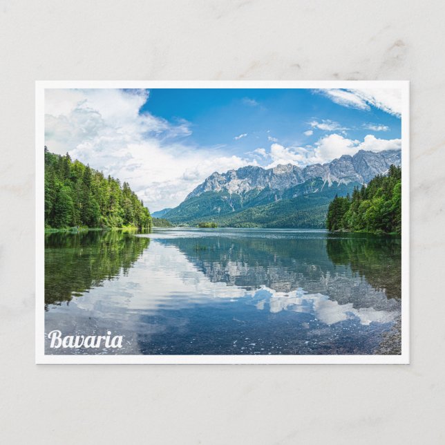 Eibsee sjö i Bayern, Tyskland Vykort (Framsida)