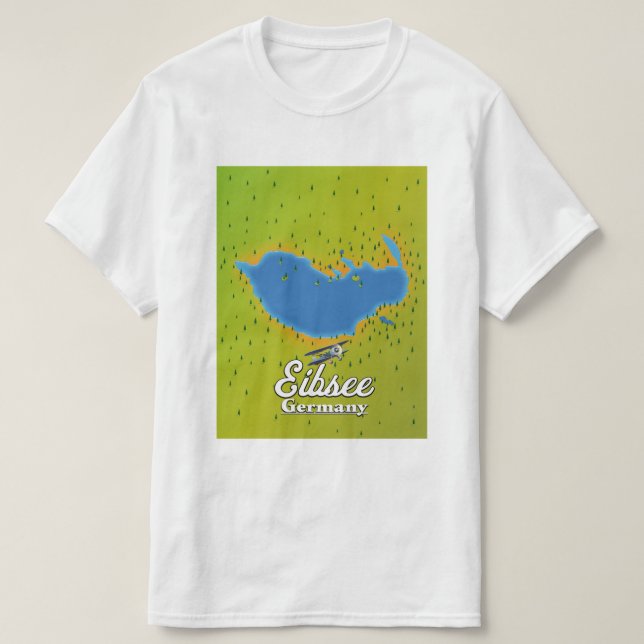 Eibsee Tyskland reseaffisch. T Shirt (Design framsida)