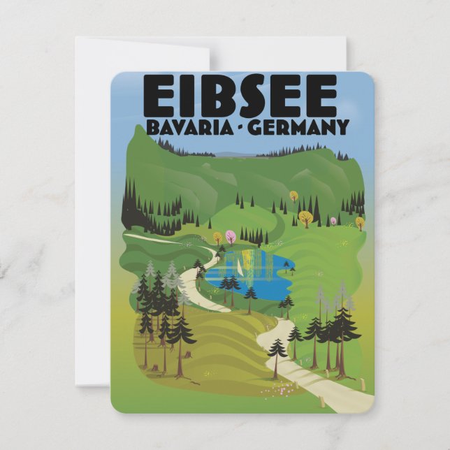 Eibsee Tyskland reseinformation affisch. (Framsida)