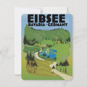 Eibsee Tyskland reseinformation affisch.