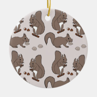 Eichhörnchen Desgin dunkel Julgransprydnad Keramik
