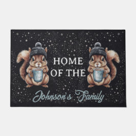 Eichhörnchen mit Tasse und Schnee „Stay Warm“ 