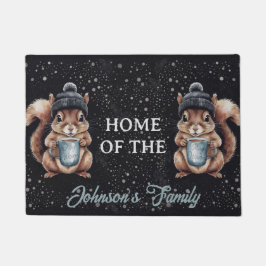 Eichhörnchen mit Tasse und Schnee „Stay Warm“ 