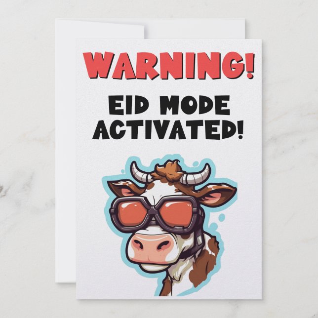 Eid Adha, roligt minne Lycklig Eid! Julkort (Framsida)