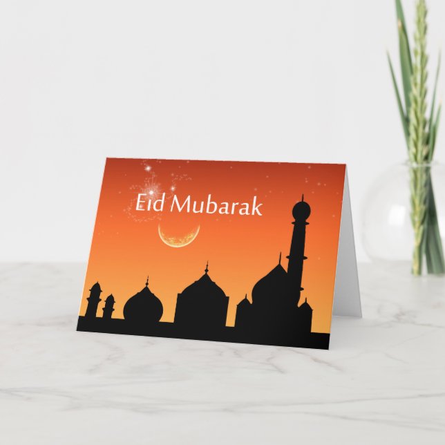 Eid aftonhimmel - hälsningkort helgkort (Framsida)