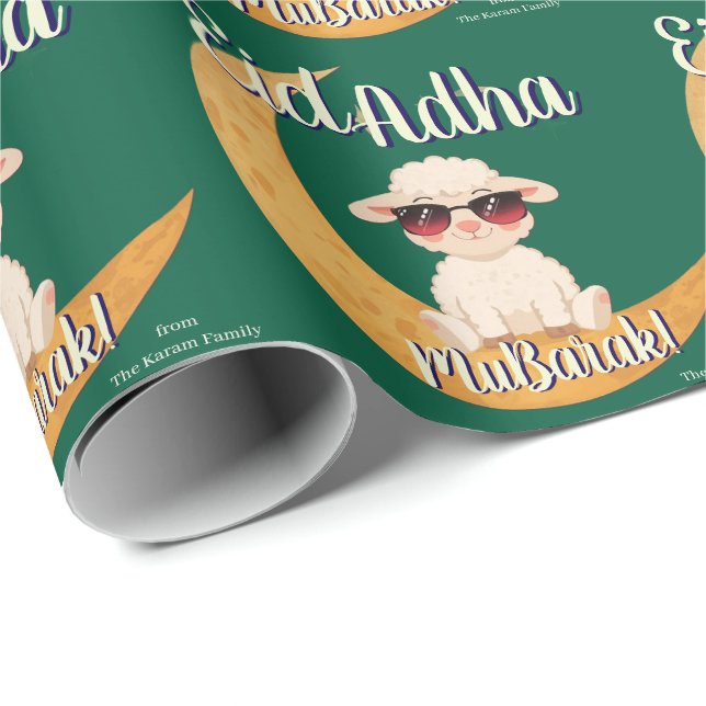 Eid Al Adha Cute Sheep Gift Wrap wrapping paper Presentpapper (Rullad Hörn)