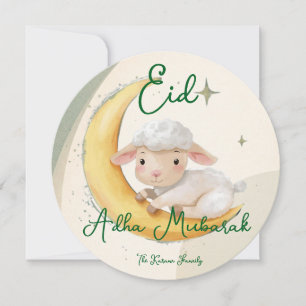 Eid Al Adha dammig grön söt får Kort