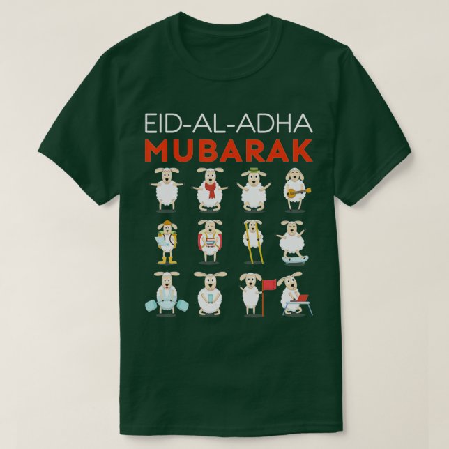 Eid Al Adha Eid Mubarak Happy Eid Day Muslim (1)  T Shirt (Design framsida)