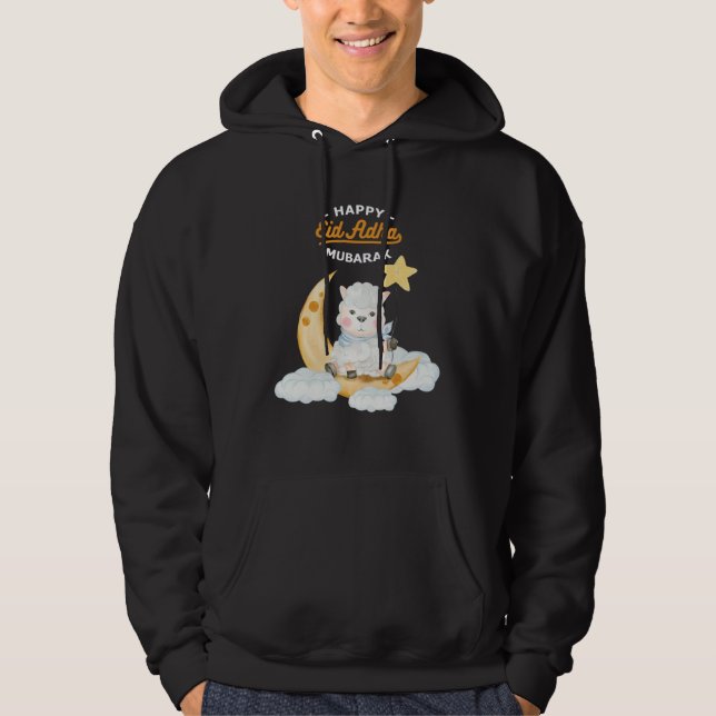 Eid Al Adha Eid Mubarak Happy Eid Day Muslim Hoodie (Framsida)