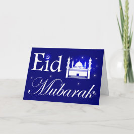 Eid al-Adha, Eid Mubarak, moské och stjärnor i Helgkort