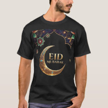 Eid Al Adha firande Guld Måne Stjärnor