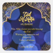 Eid Al Adha Golden Mandala Flat Helgdag Card