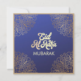 Eid Al Adha Golden Mandala Star Flat Helgdag Card