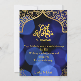 Eid Al Adha Guld-Mandala Platt Semesterkort Inbjudningar
