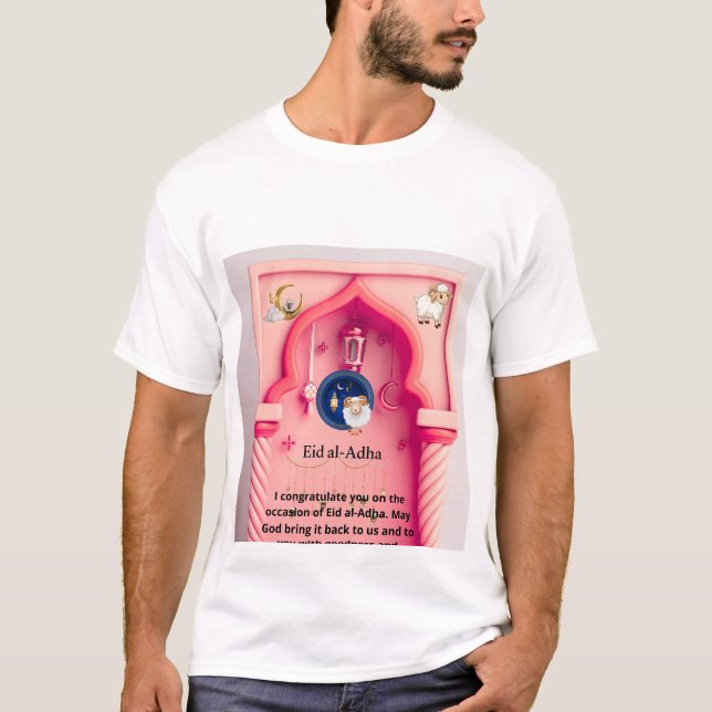Eid Al-Adha i Rosa - A Cheerful Artistic Touch T Shirt (Framsida)