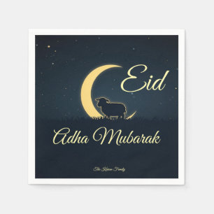 Eid Al Adha Mörkblå Får Middag  Pappersservett