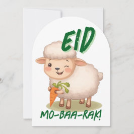 Eid Al Adha Mubarak Cute Sheep Greeting Card  Inbjudningar