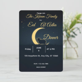 Eid Al Adha Mubarak Elegant Fest Inbjudningar