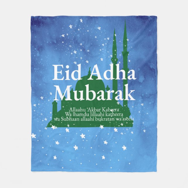 Eid Al-adha Mubarak Fleecefilt (Framsidan)